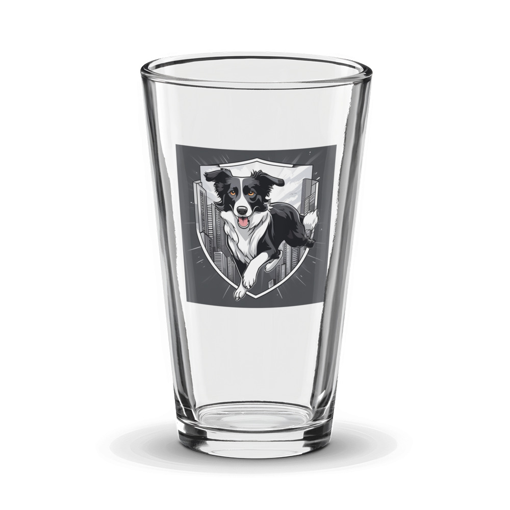 PugMug Custom Border Collie Glass Tumbler