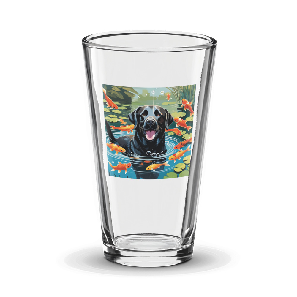 PugMug Custom Black Labrador Retriever Glass Tumbler