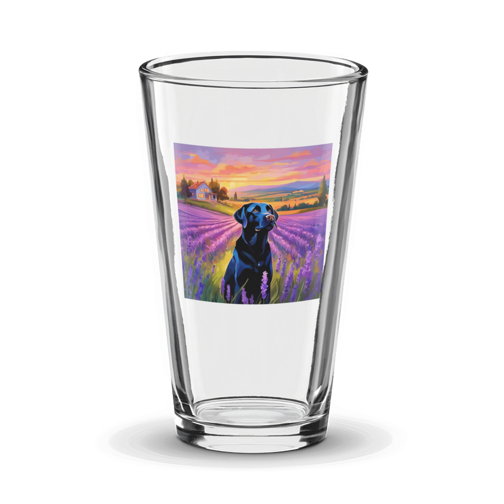 PugMug Custom Black Labrador Retriever Glass Tumbler