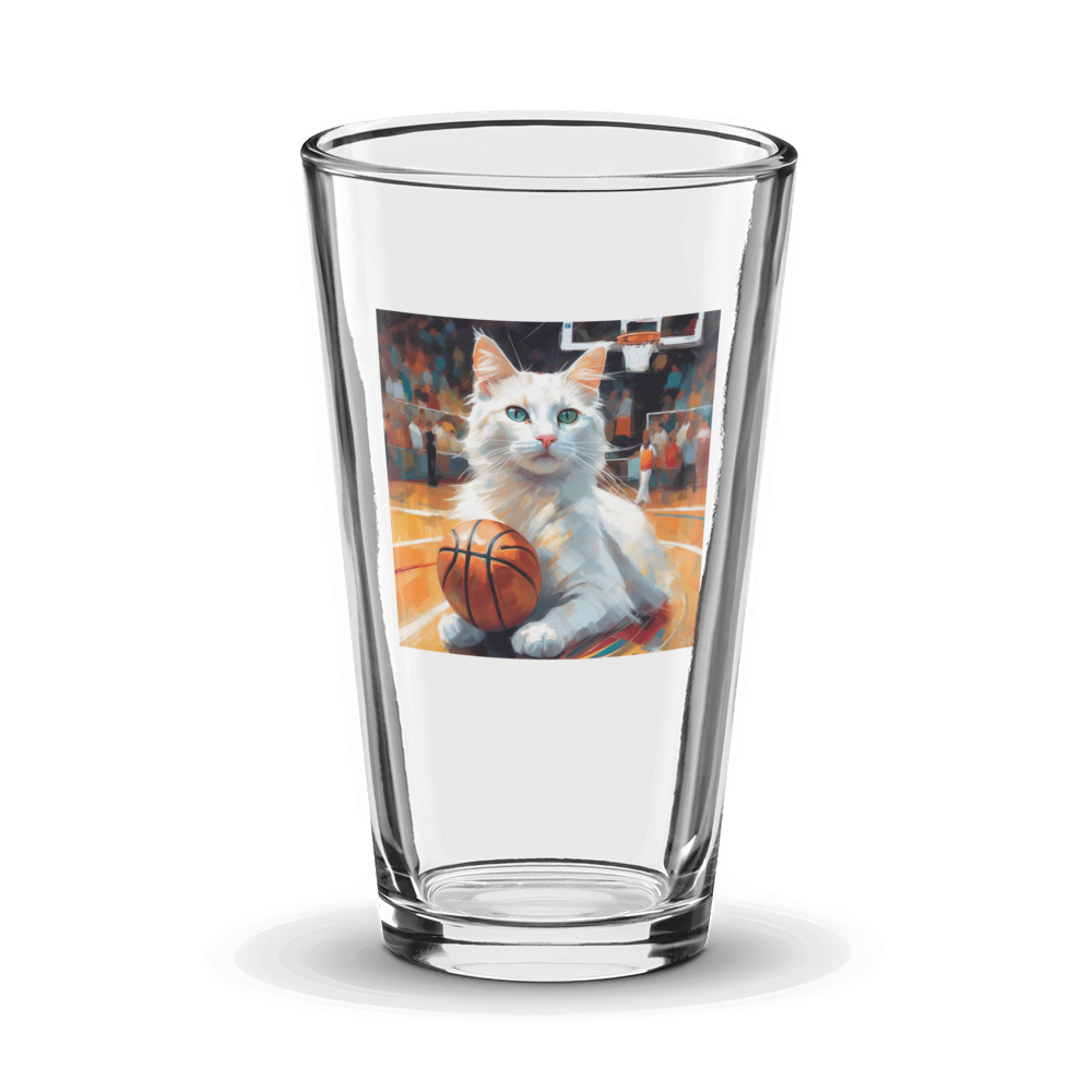 PugMug Custom White Companion Cat Glass Tumbler