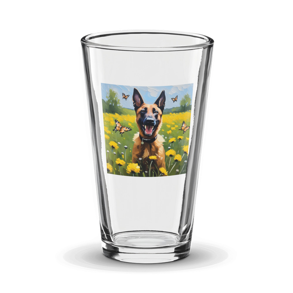 PugMug Custom Belgian Malinois Glass Tumbler