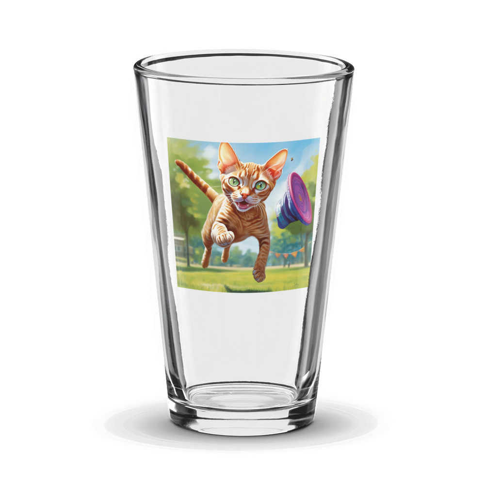 PugMug Custom Tabby Devon Rex Cat Glass Tumbler