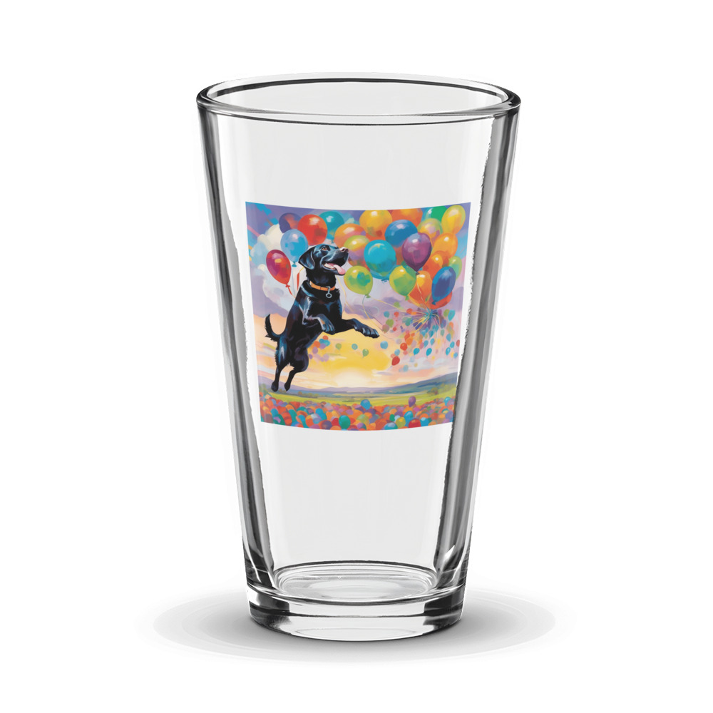 PugMug Custom Black Labrador Retriever Glass Tumbler