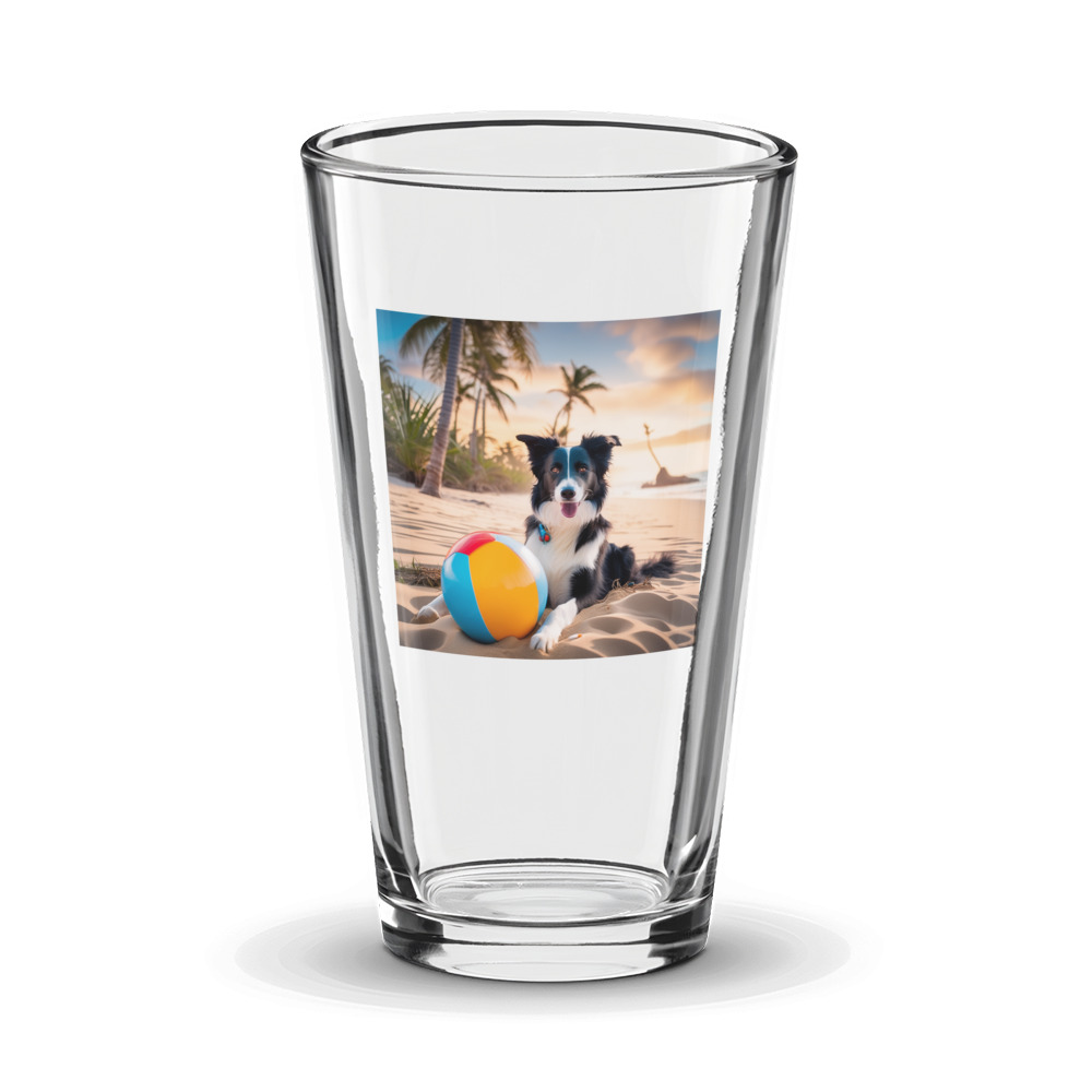 PugMug Custom Border Collie Glass Tumbler