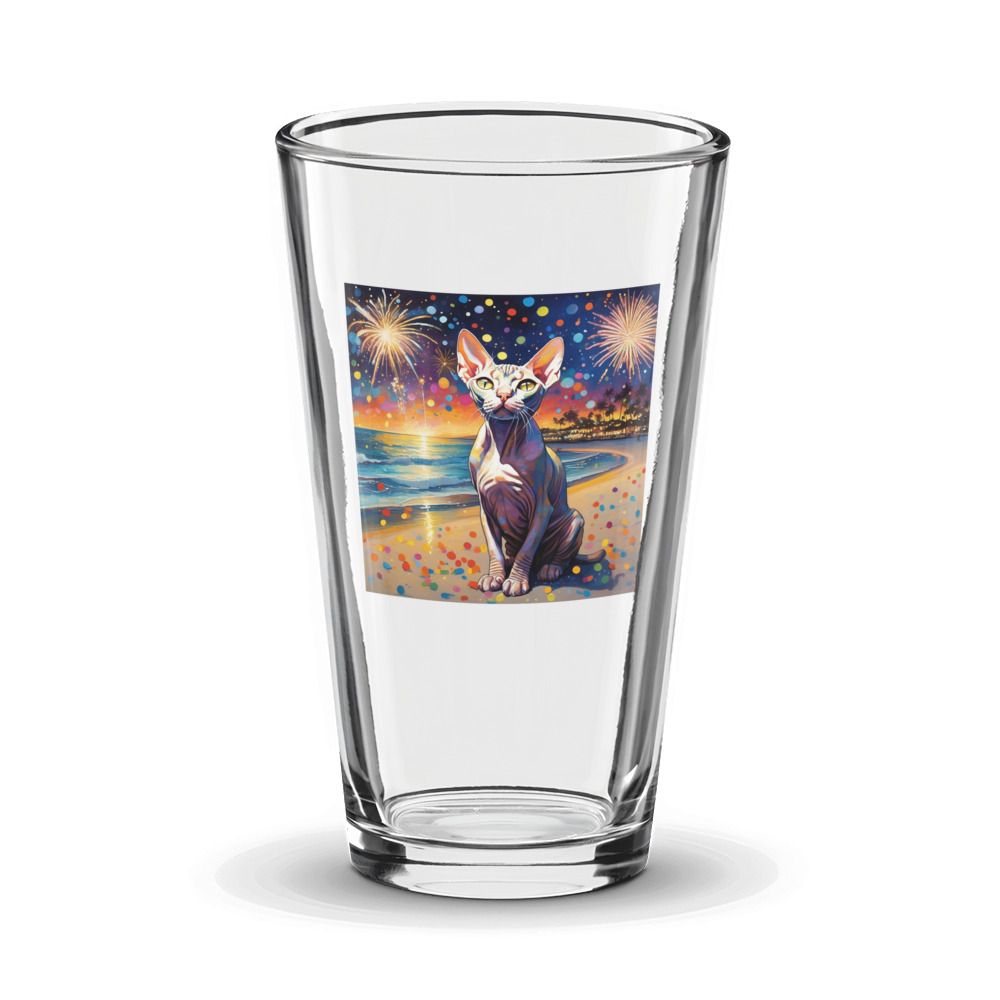 PugMug Custom Tabby Sphynx Cat Glass Tumbler
