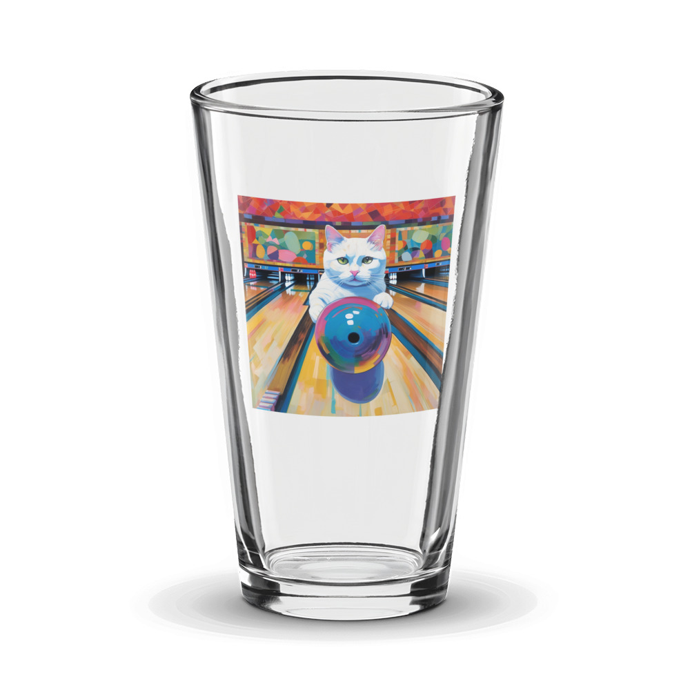 PugMug Custom White Companion Cat Glass Tumbler