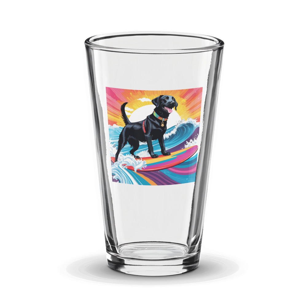 PugMug Custom Black Labrador Retriever Glass Tumbler