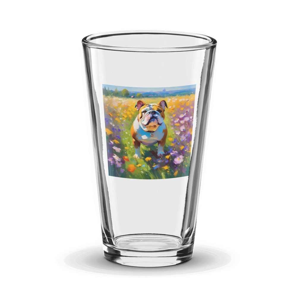 PugMug Custom Bulldog Glass Tumbler
