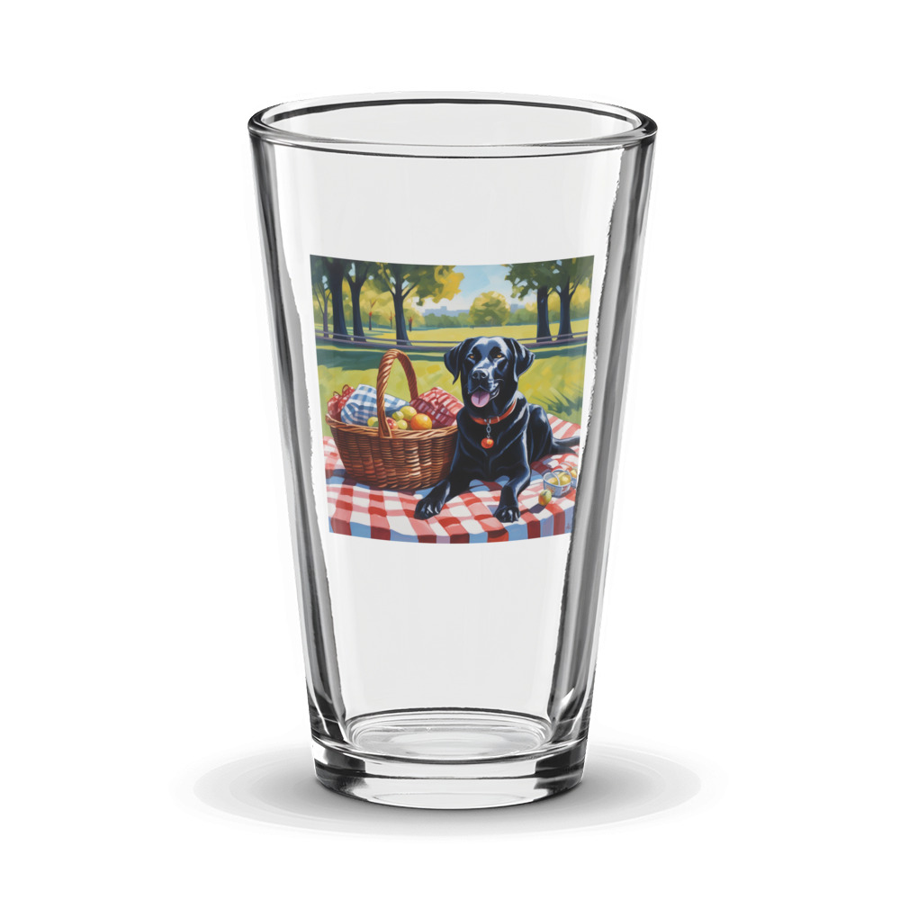 PugMug Custom Black Labrador Retriever Glass Tumbler