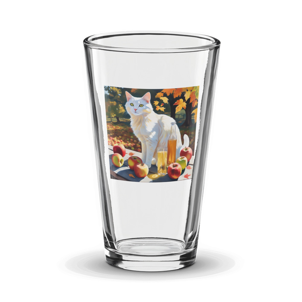 PugMug Custom White Companion Cat Glass Tumbler