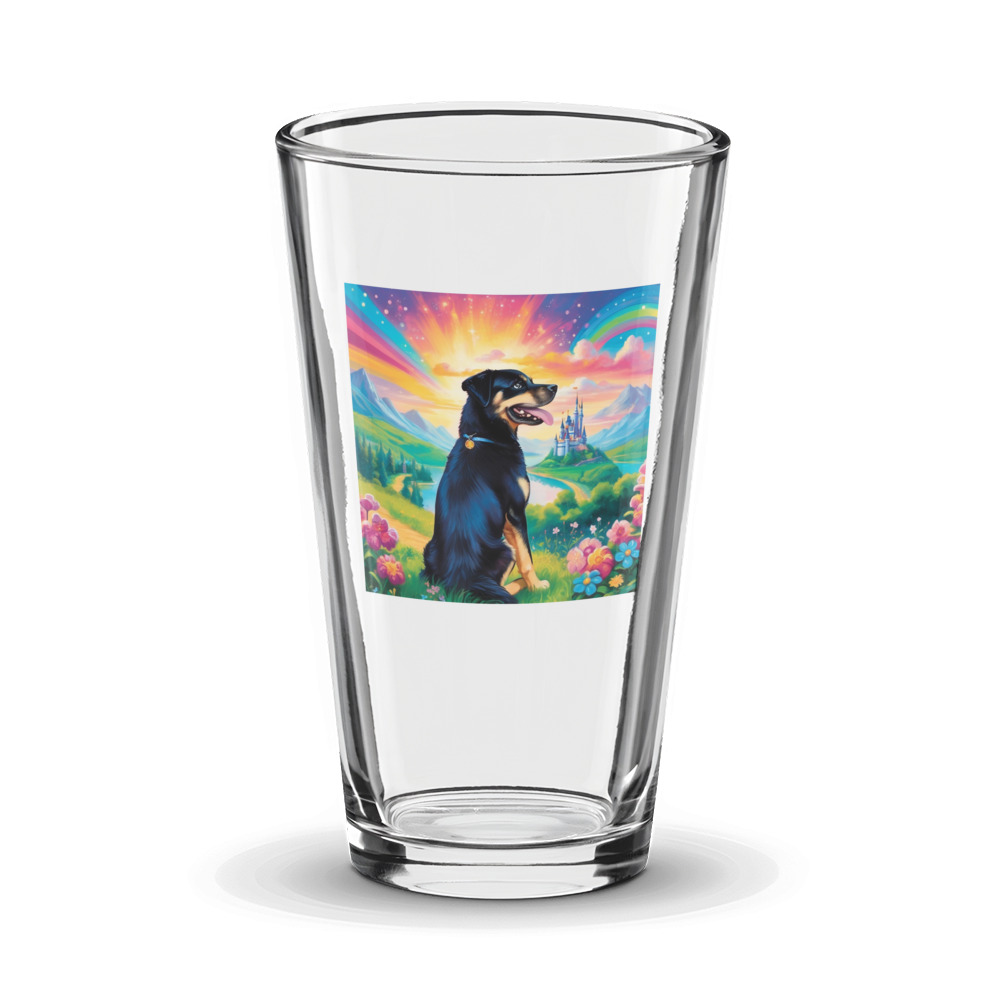 PugMug Custom Blue Glass Tumbler