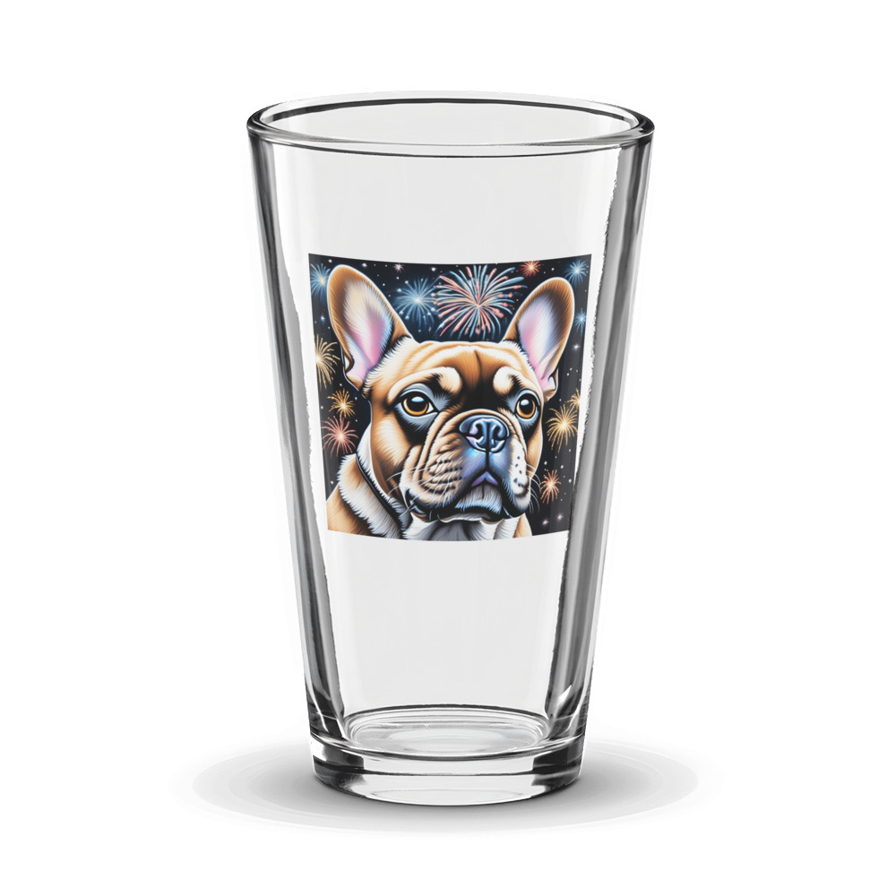 PugMug Custom Tan French Bulldog Glass Tumbler