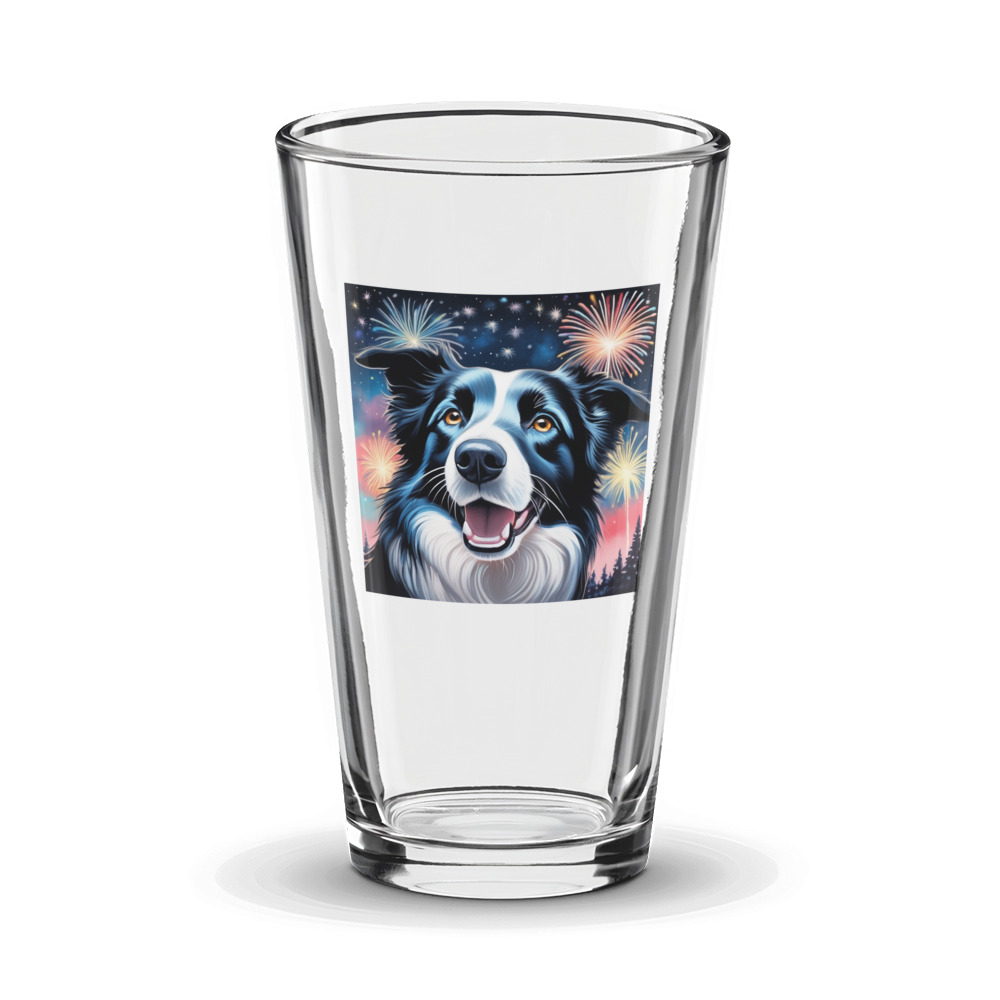 PugMug Custom Border Collie Glass Tumbler