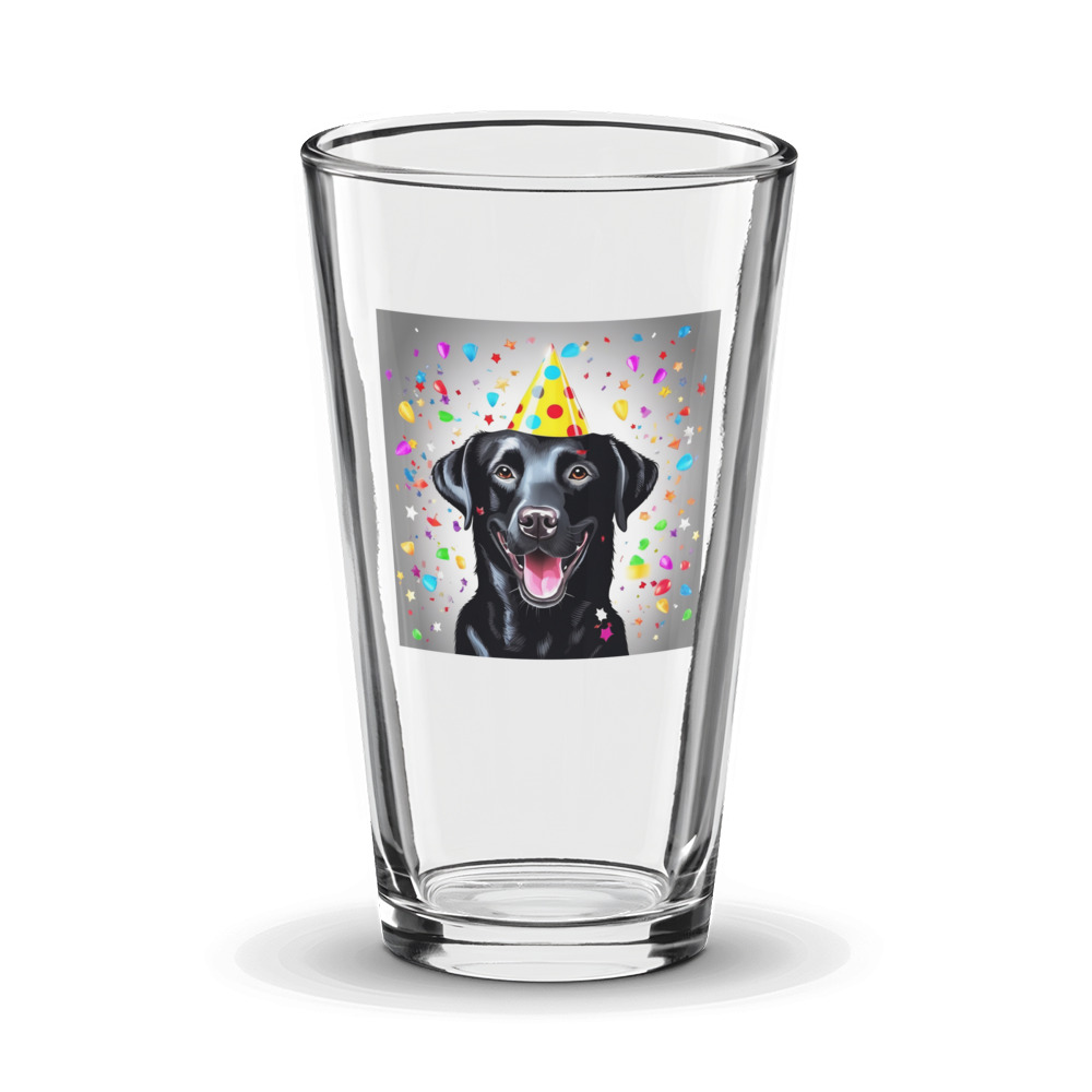 PugMug Custom Black Labrador Retriever Glass Tumbler