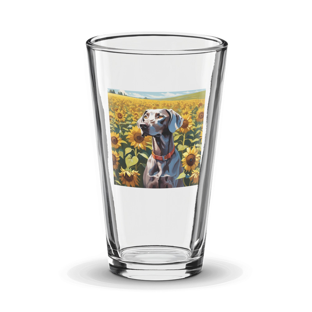 PugMug Custom Weimaraner Glass Tumbler
