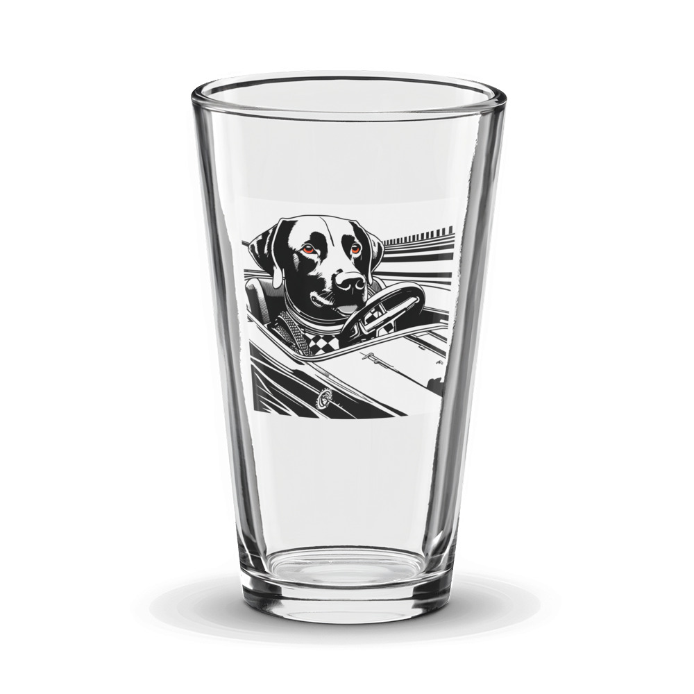 PugMug Custom Black Labrador Retriever Glass Tumbler