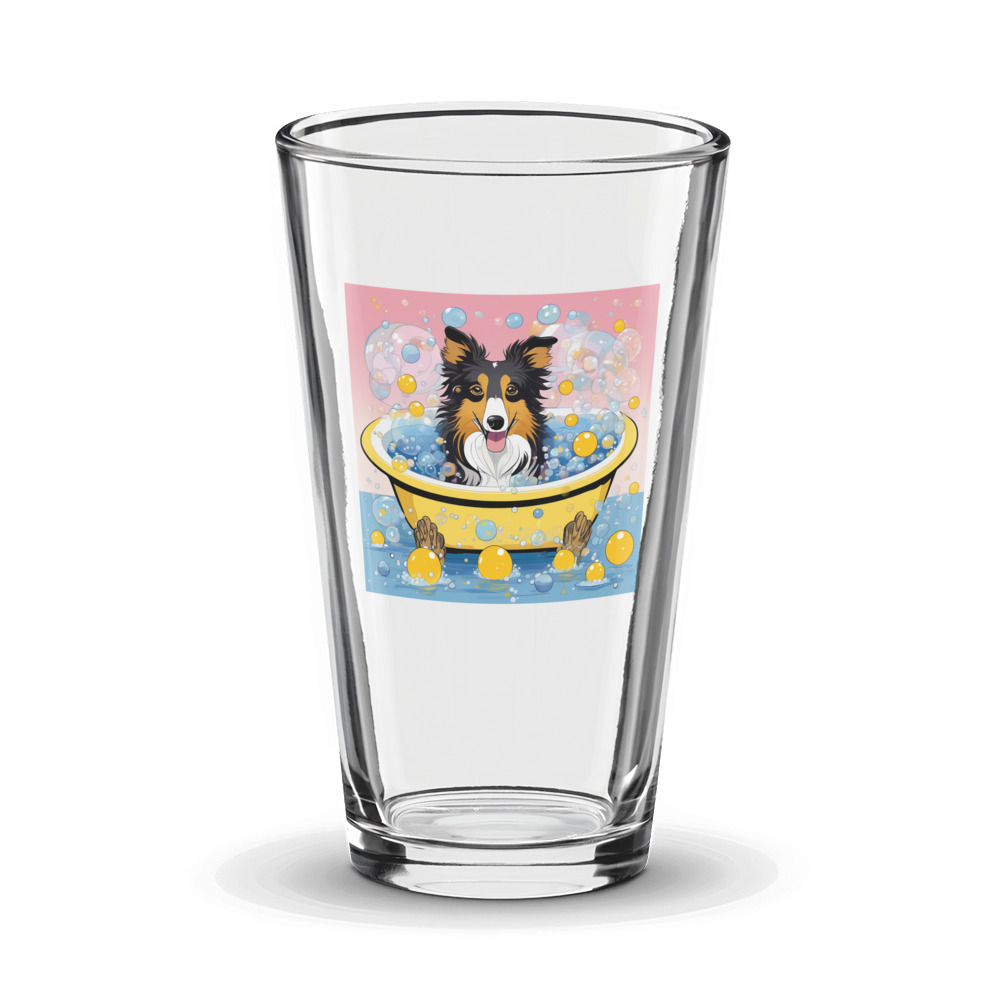 PugMug Custom Collie Glass Tumbler