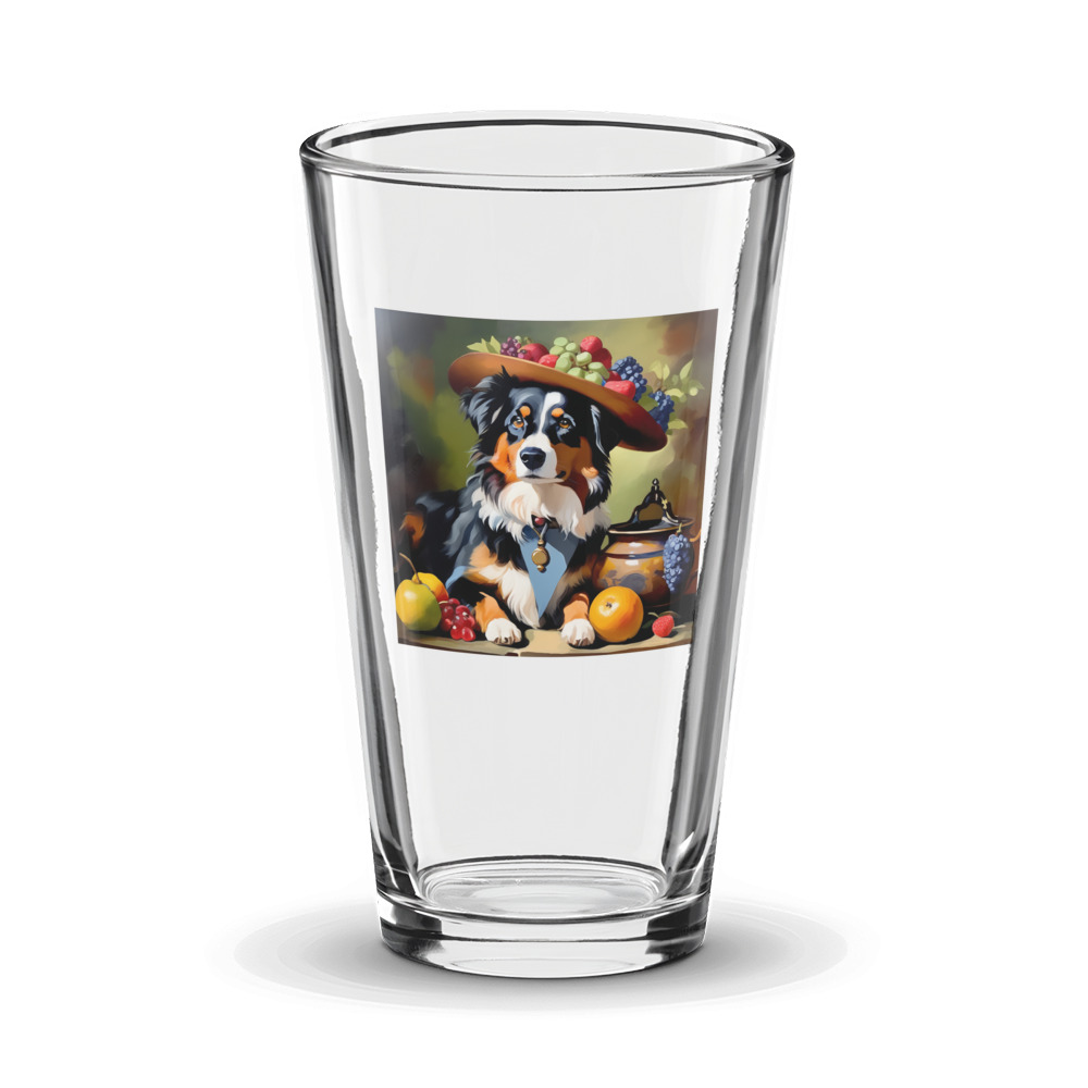 PugMug Custom Miniature American Shepherd Glass Tumbler
