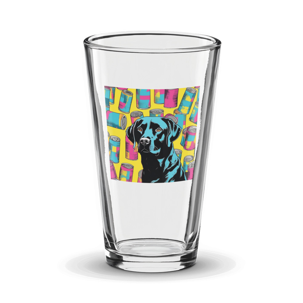 PugMug Custom Black Labrador Retriever Glass Tumbler