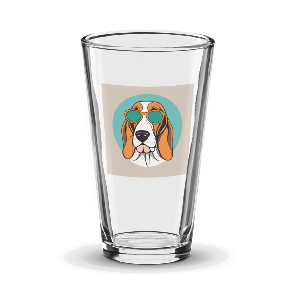 PugMug Custom Basset Hound Glass Tumbler