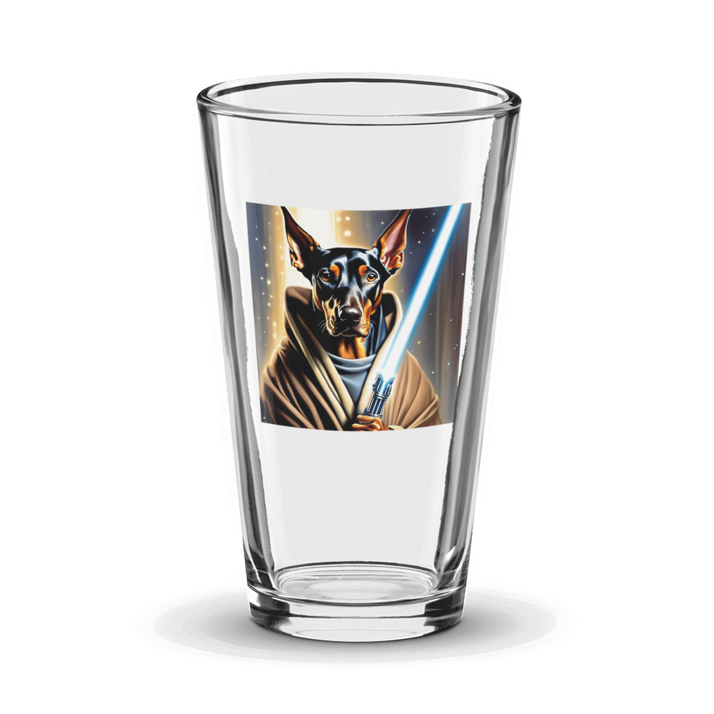 PugMug Custom Doberman Pinscher Glass Tumbler