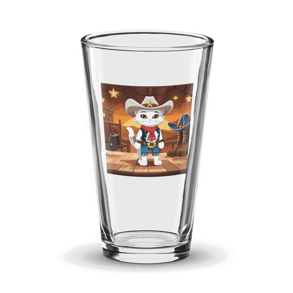 PugMug Custom White Companion Cat Glass Tumbler