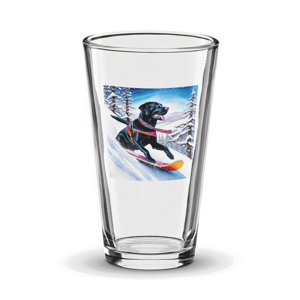 PugMug Custom Black Labrador Retriever Glass Tumbler