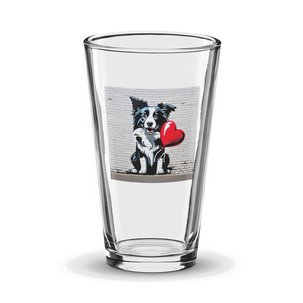 PugMug Custom Border Collie Glass Tumbler
