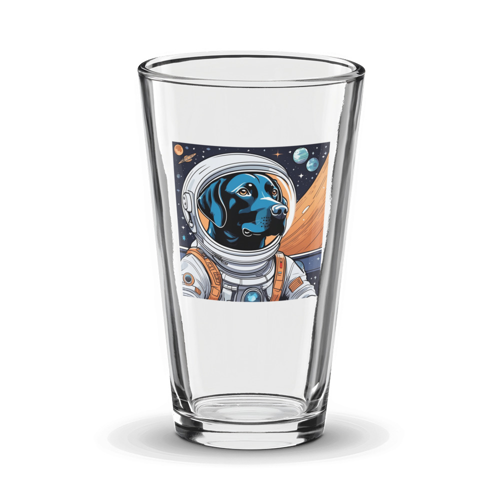 PugMug Custom Black Labrador Retriever Glass Tumbler