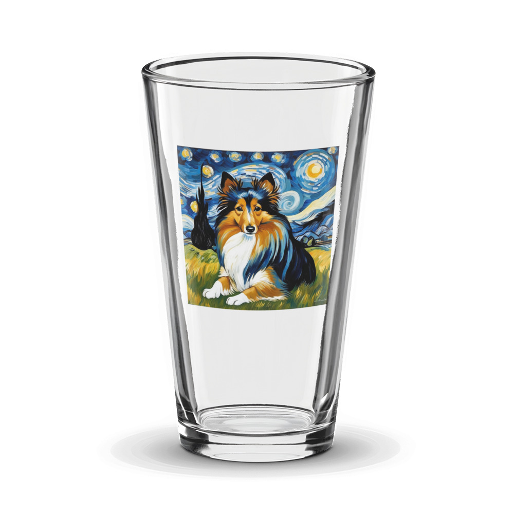 PugMug Custom Shetland Sheepdog Glass Tumbler