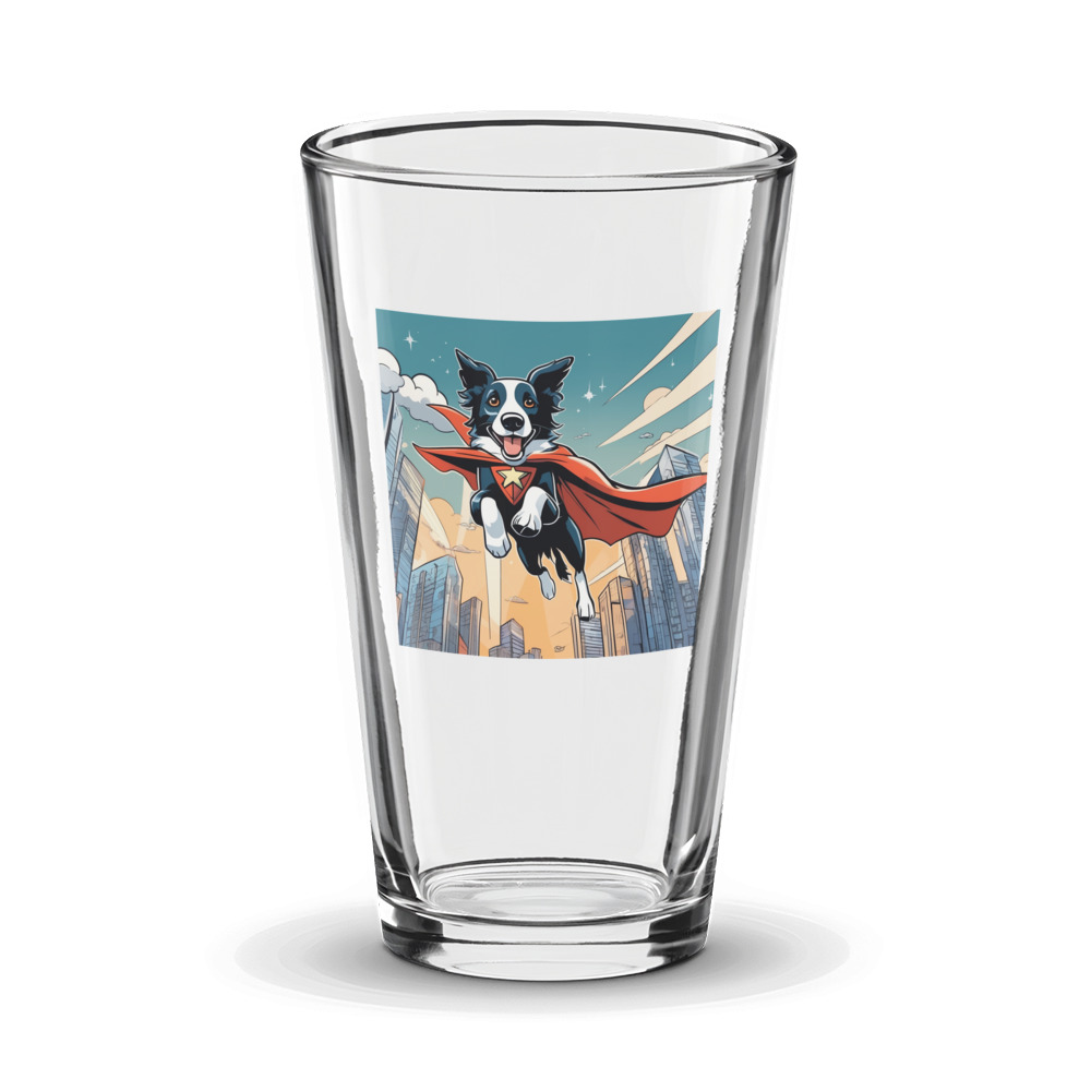 PugMug Custom Border Collie Glass Tumbler