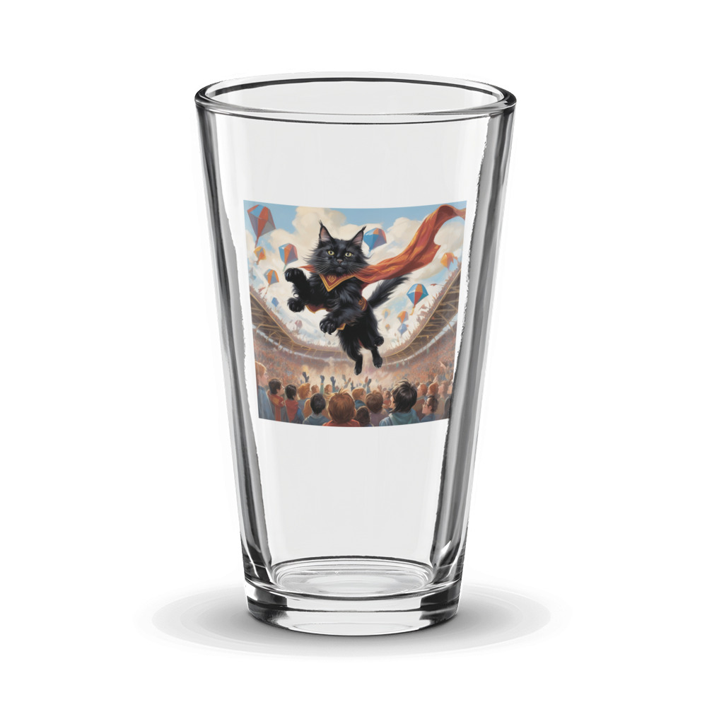 PugMug Custom Black Maine Coon Cat Glass Tumbler
