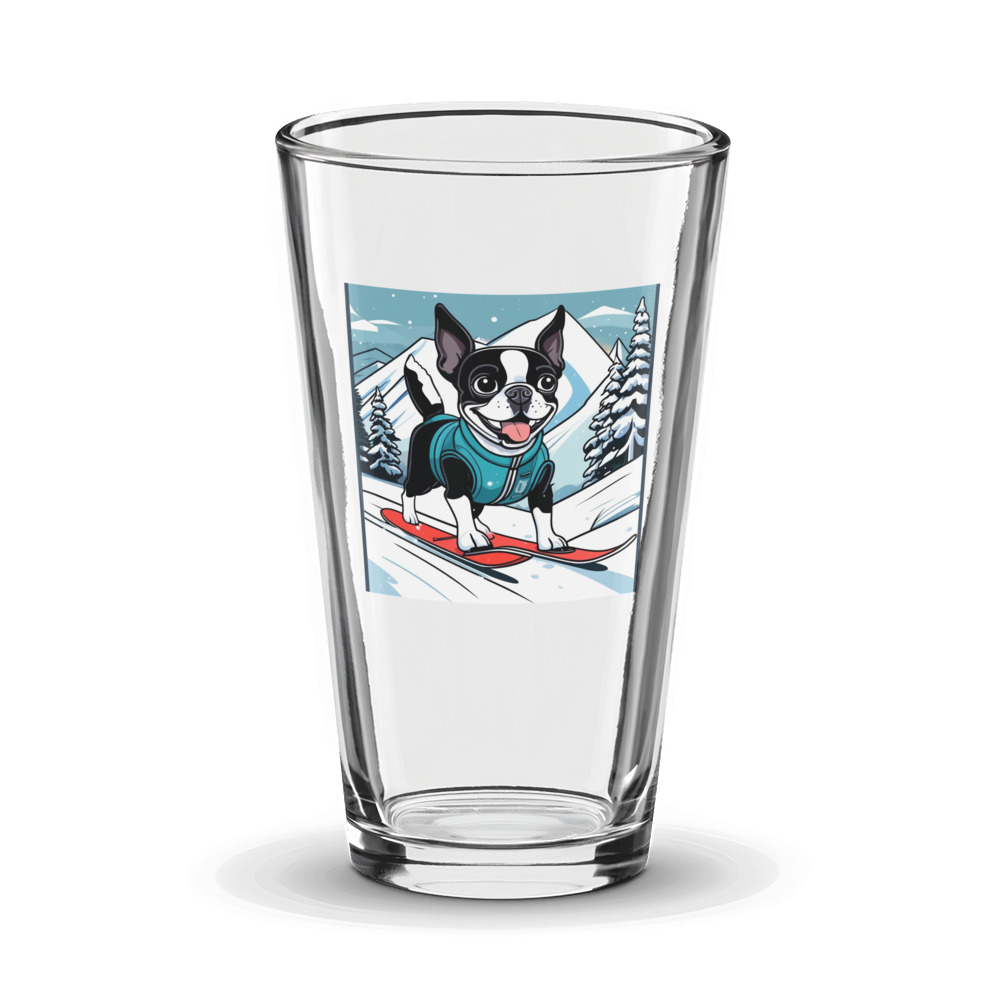 PugMug Custom Boston Terrier Glass Tumbler
