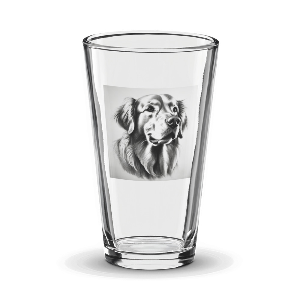 PugMug Custom Golden Retriever Glass Tumbler