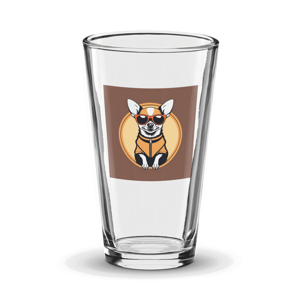 PugMug Custom Chihuahua Glass Tumbler
