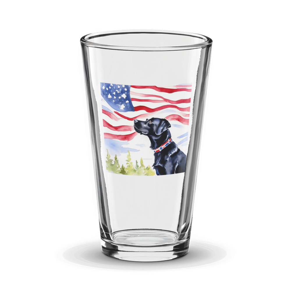 PugMug Custom Black Labrador Retriever Glass Tumbler