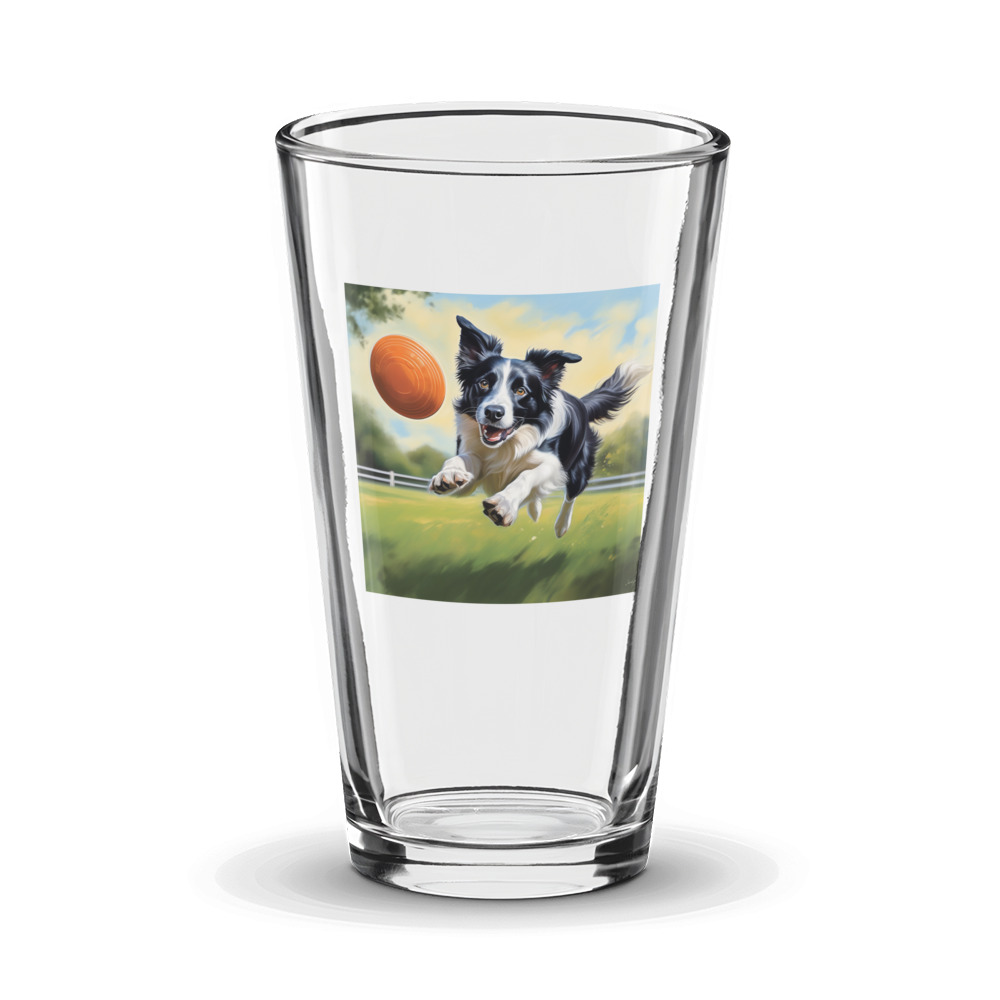 PugMug Custom Border Collie Glass Tumbler