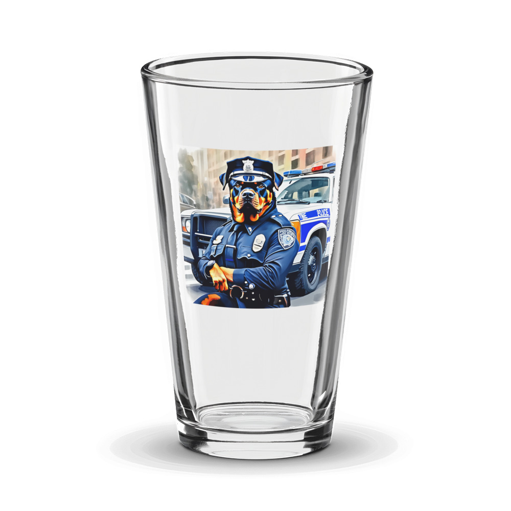 PugMug Custom Rottweiler Glass Tumbler
