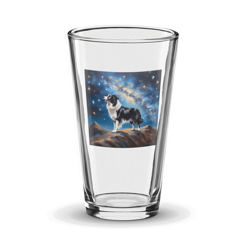 PugMug Custom Border Collie Glass Tumbler