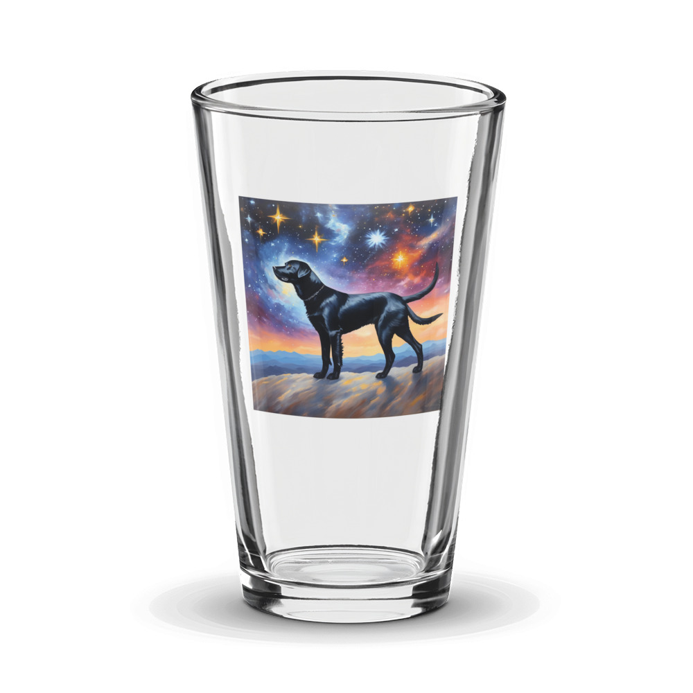 PugMug Custom Black Labrador Retriever Glass Tumbler