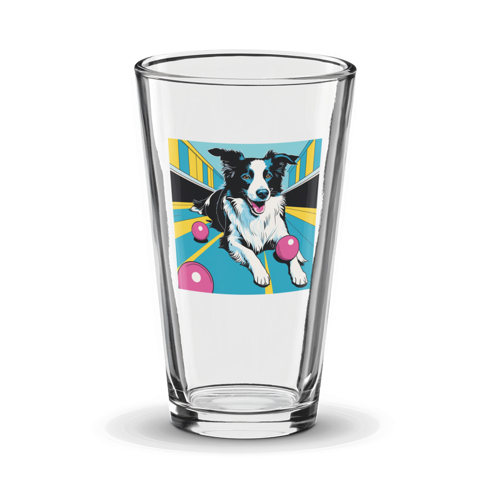 PugMug Custom Border Collie Glass Tumbler