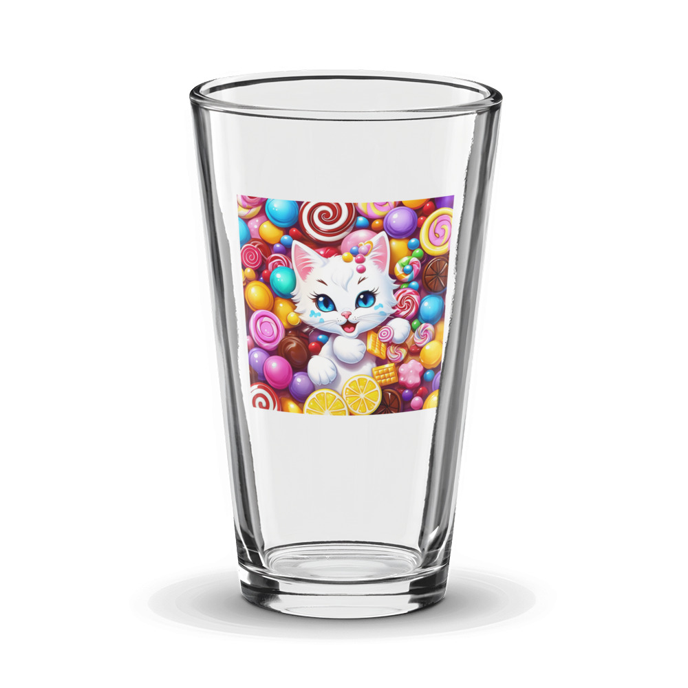 PugMug Custom White Companion Cat Glass Tumbler