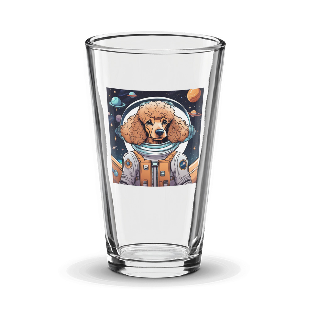 PugMug Custom Tan Poodle Glass Tumbler