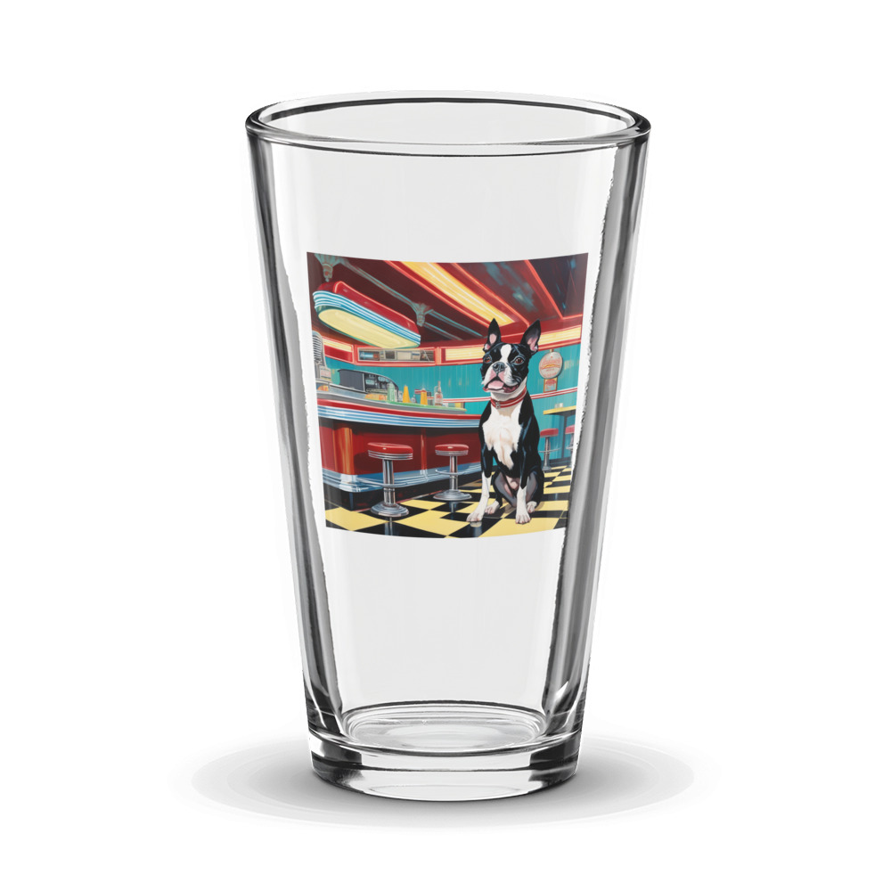 PugMug Custom Boston Terrier Glass Tumbler