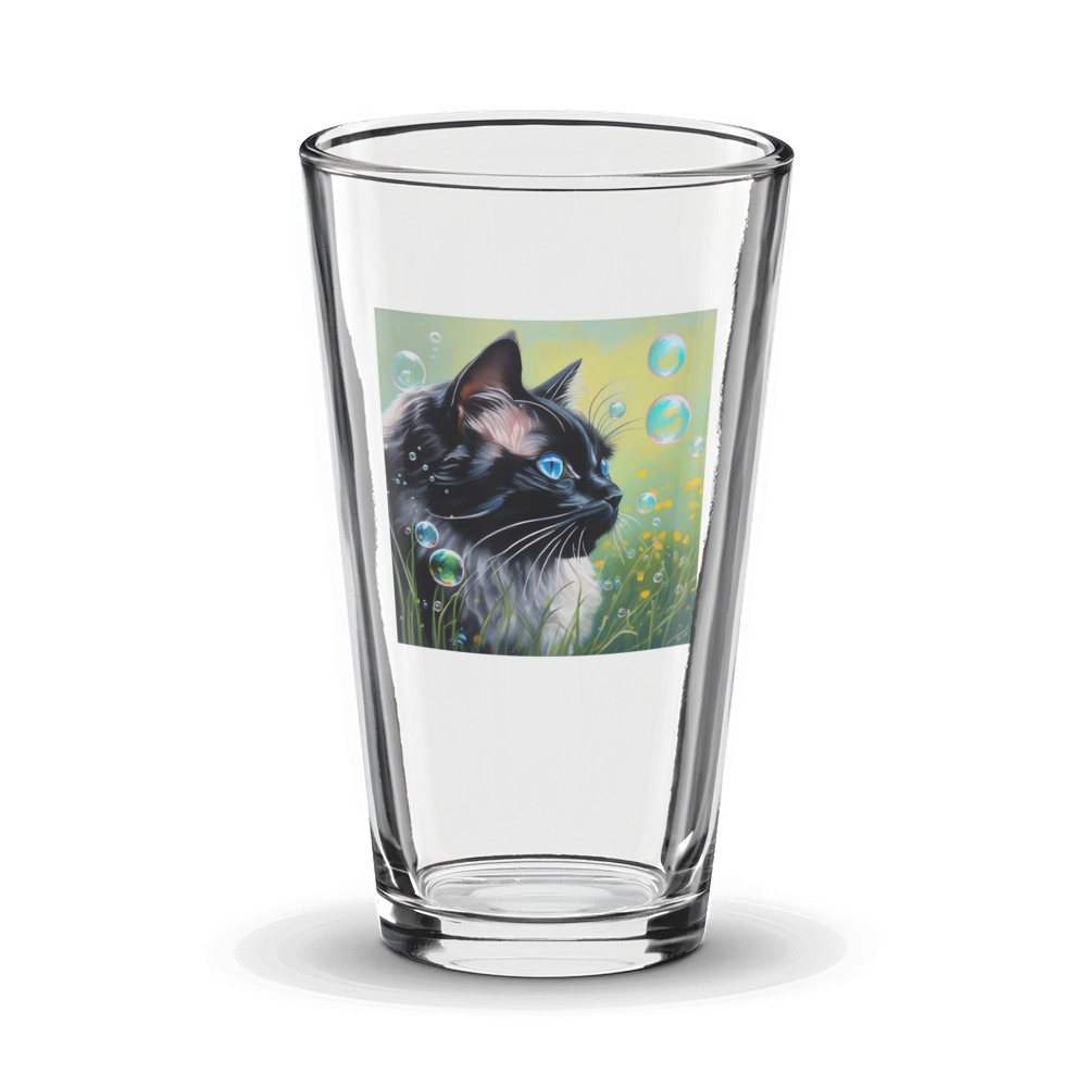 PugMug Custom Black Ragdoll Cat Glass Tumbler