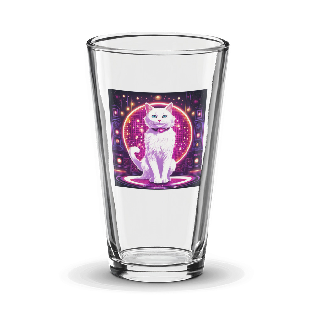 PugMug Custom White Companion Cat Glass Tumbler