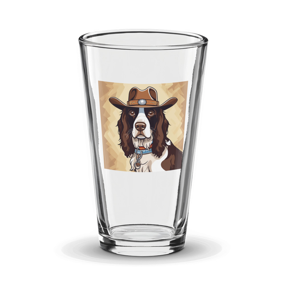 PugMug Custom English Springer Spaniel Glass Tumbler