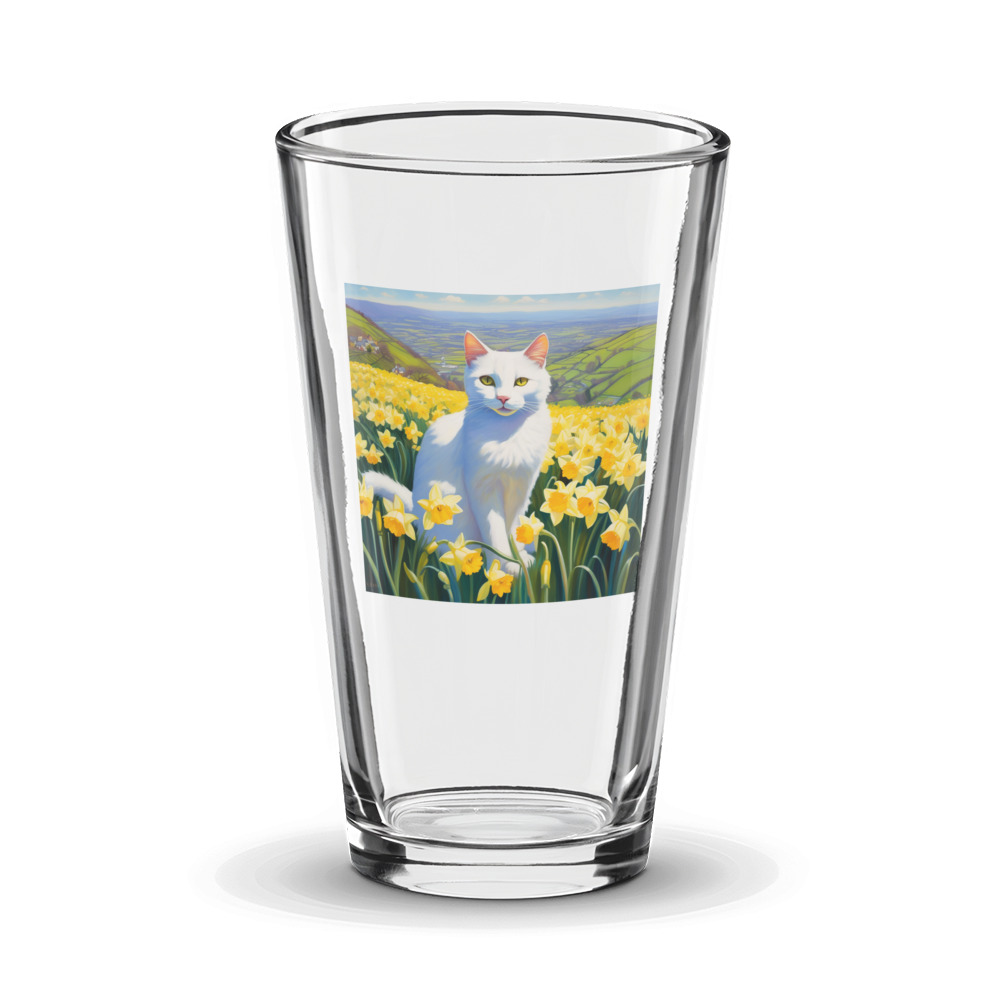 PugMug Custom White Companion Cat Glass Tumbler