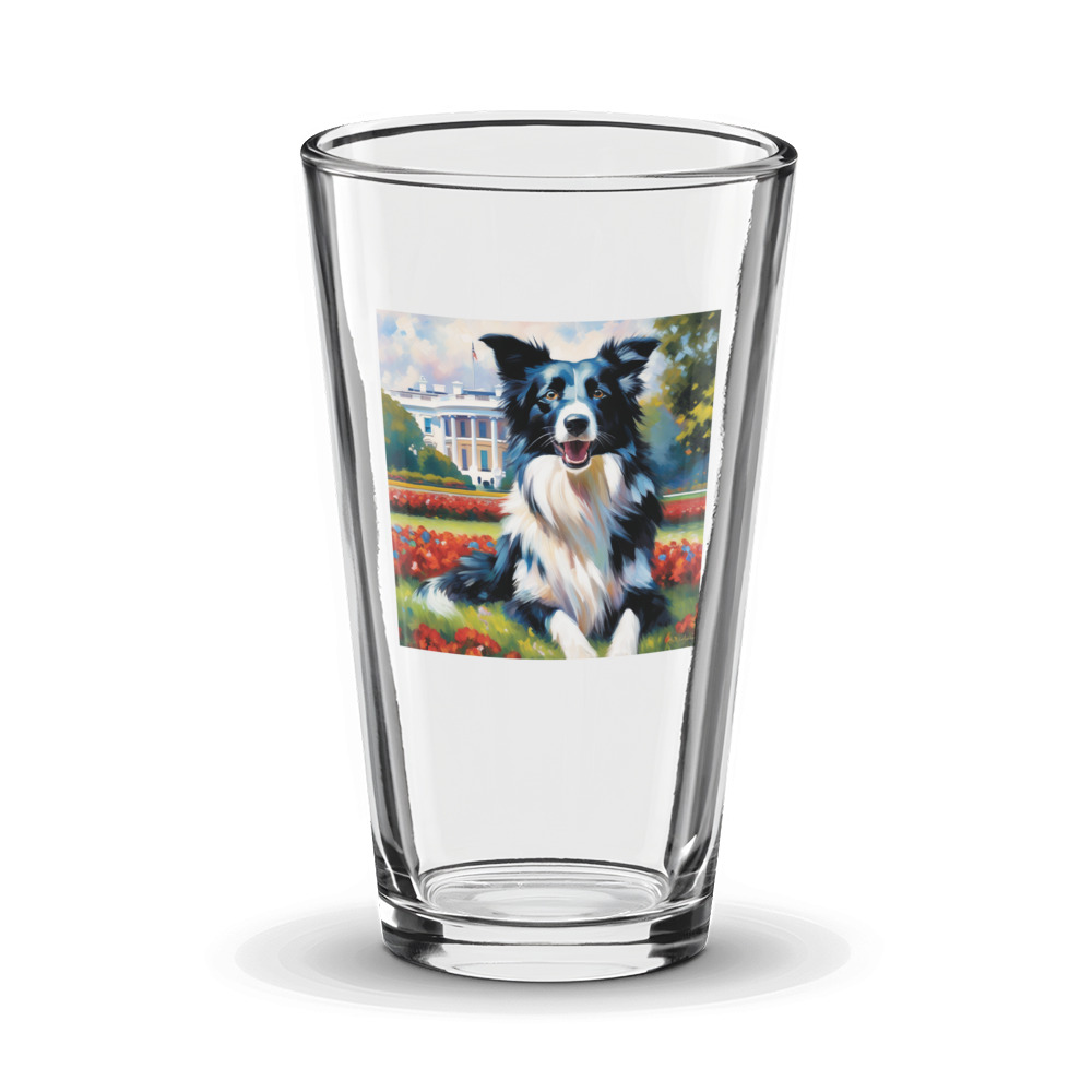 PugMug Custom Border Collie Glass Tumbler