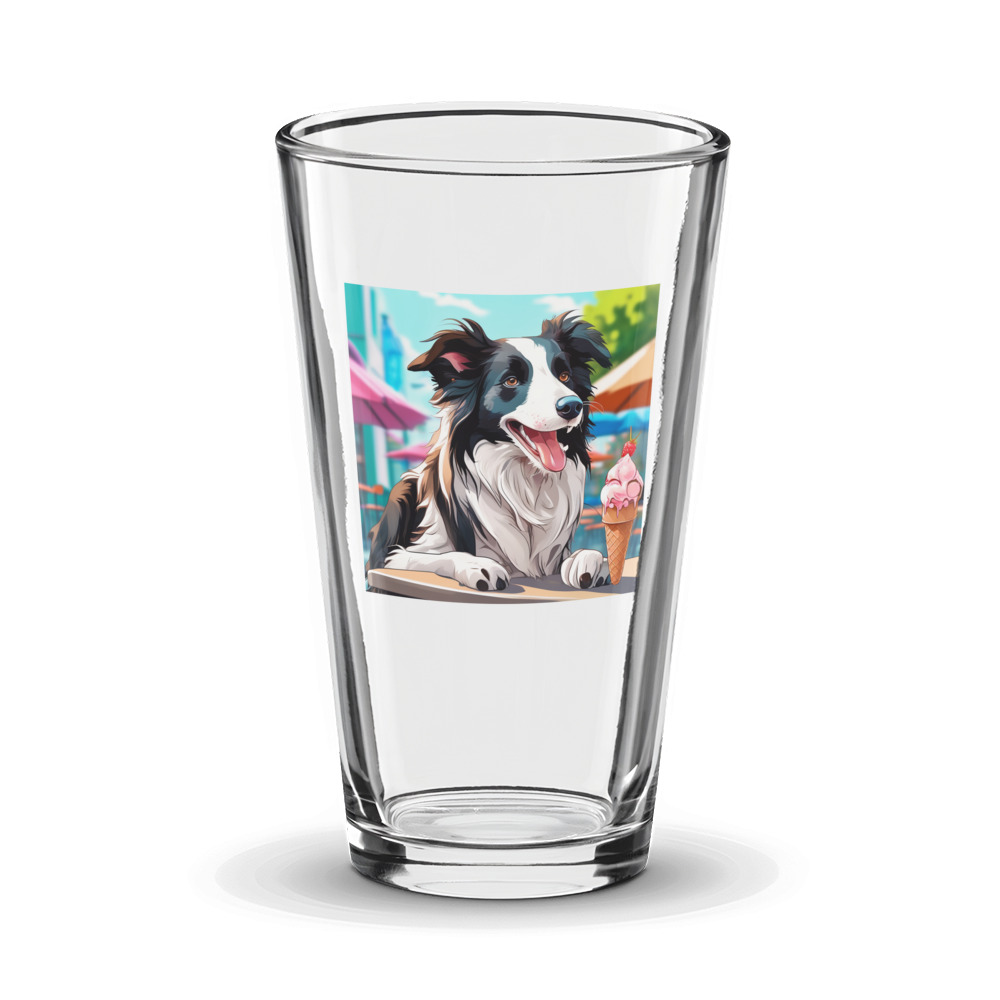 PugMug Custom Border Collie Glass Tumbler